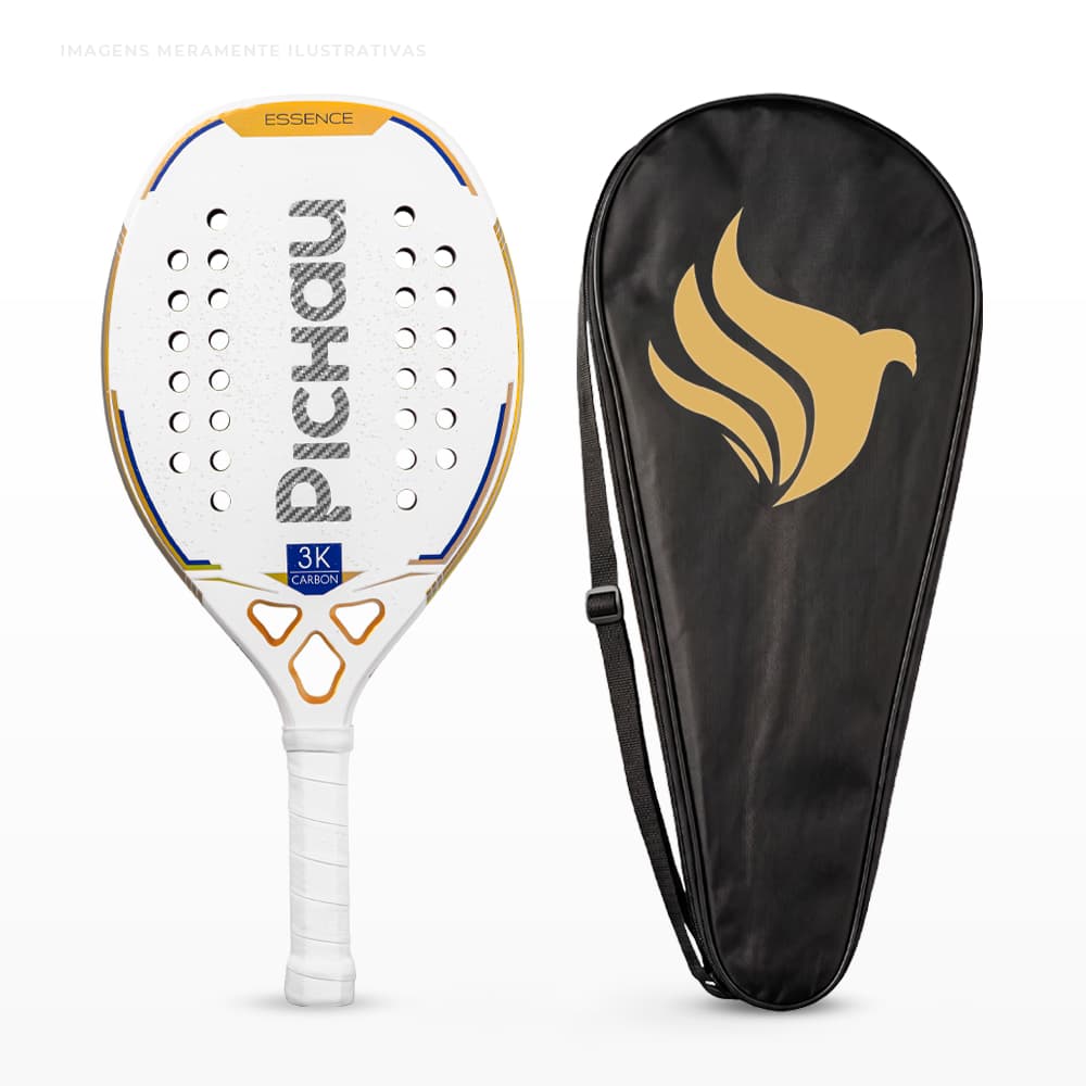 Raquete de Beach Tennis Pichau Venice Beach 3K Carbon 28 Furos, PES-RKT-VNB