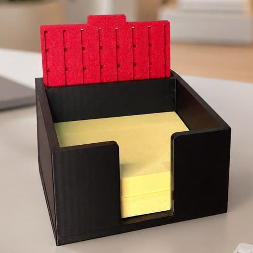 Porta Post-it Organizador com 4 Réguas | Bloco de Notas para Mesa, Escritório, Home Office e Estudos