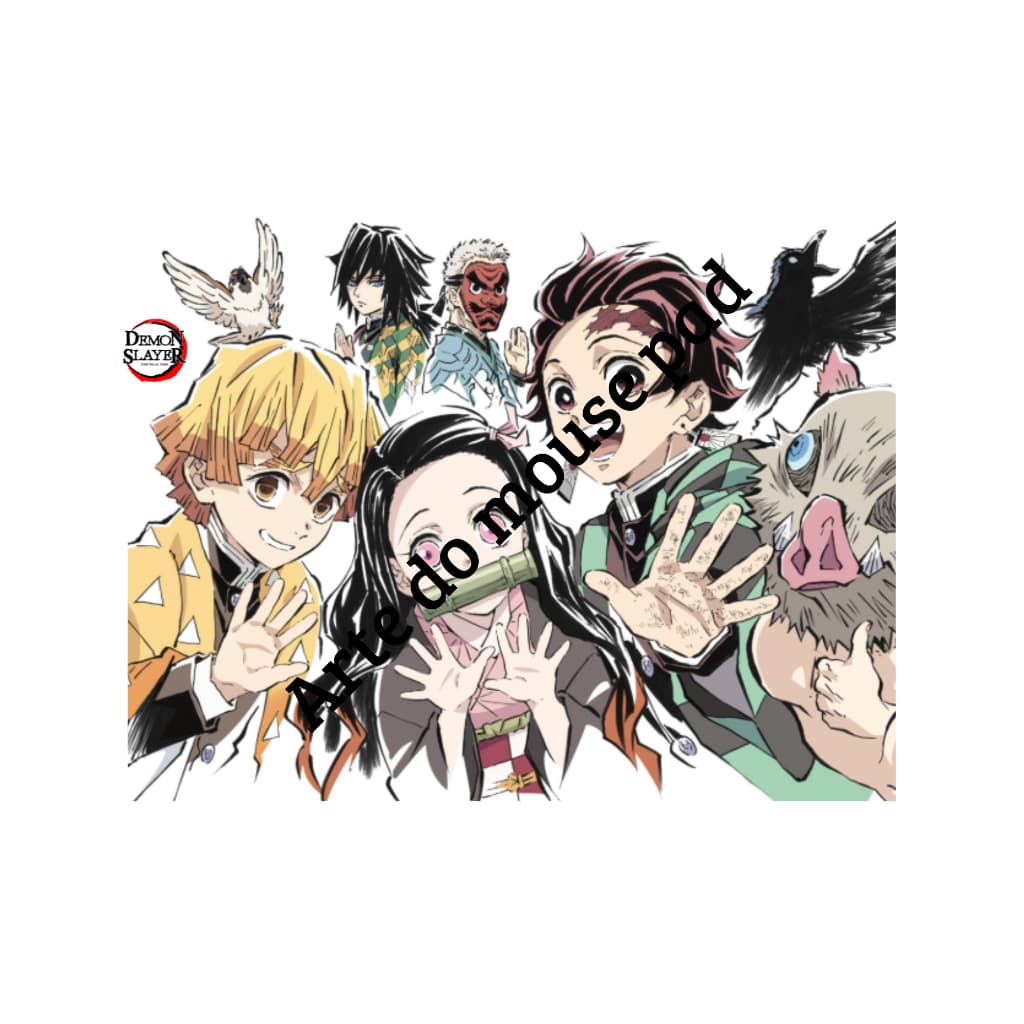 Mouse Pad Demon Slayer Personalizado Nome Tanjiro Nezuko Anime Otaku Gamer Presente Geek PC
