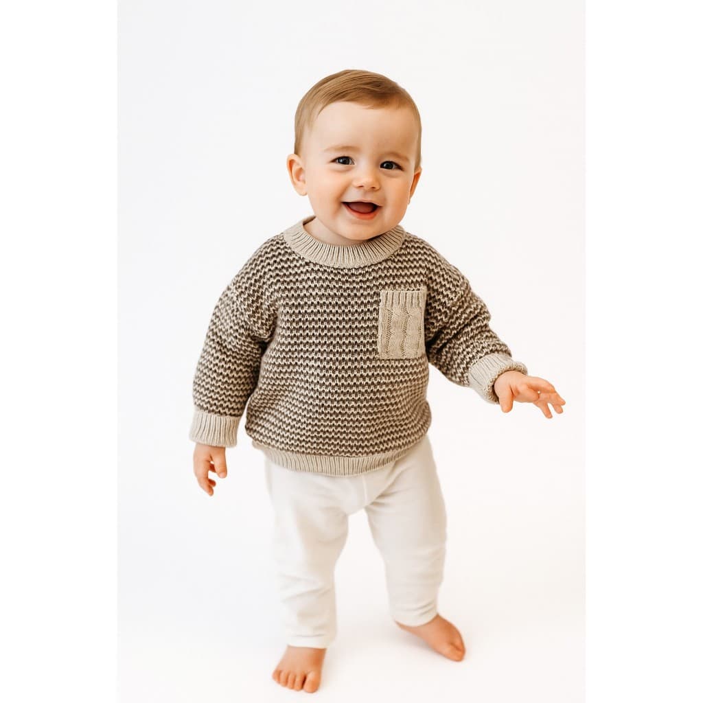 Blusa de Tricot Irlanda Menino Blusa de Frio de Bebê Blusa de Frio Infantil Tricot Premium (12-15 meses)