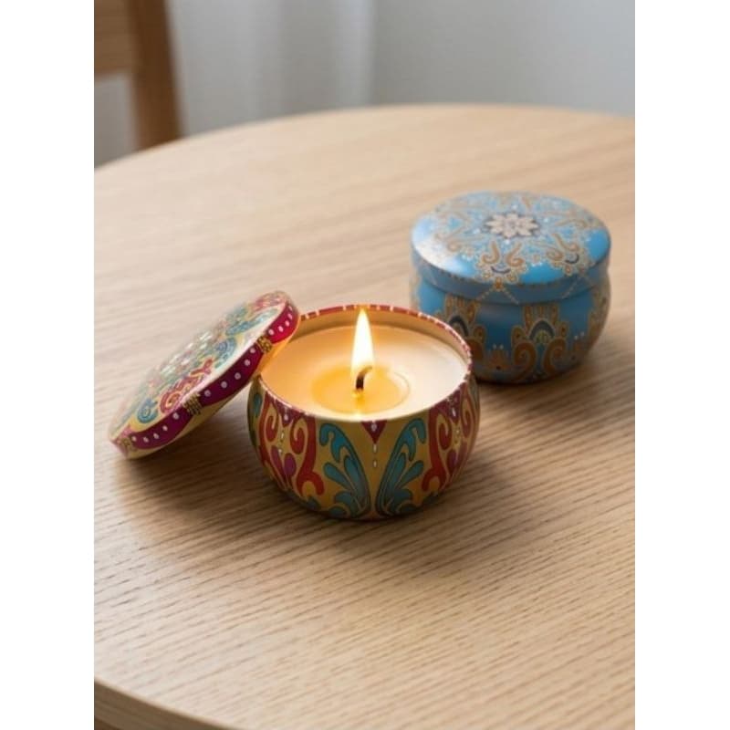 🔥 Vela Aromática Decorativa em Lata – Perfume + Elegância para Seu Ambiente 🕯️✨💥