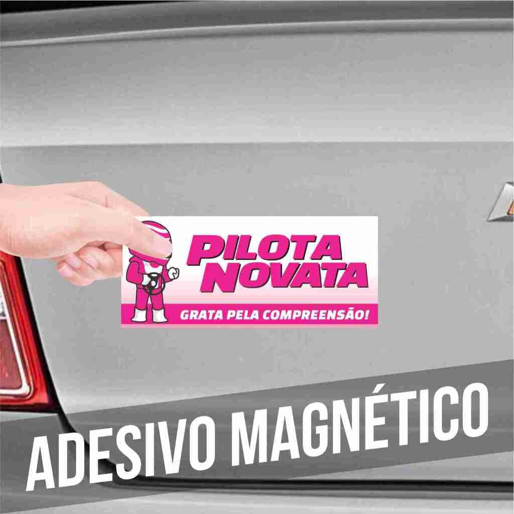 Adesivo Magnético Motorista Novata Carta Nova - Tamanho Perfeito 20x15cm