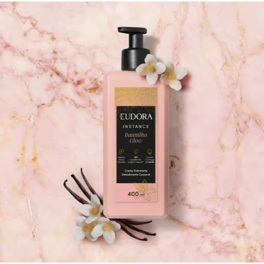 Eudora Instance Creme Hidratante Corporal Baunilha Glow 400 ml