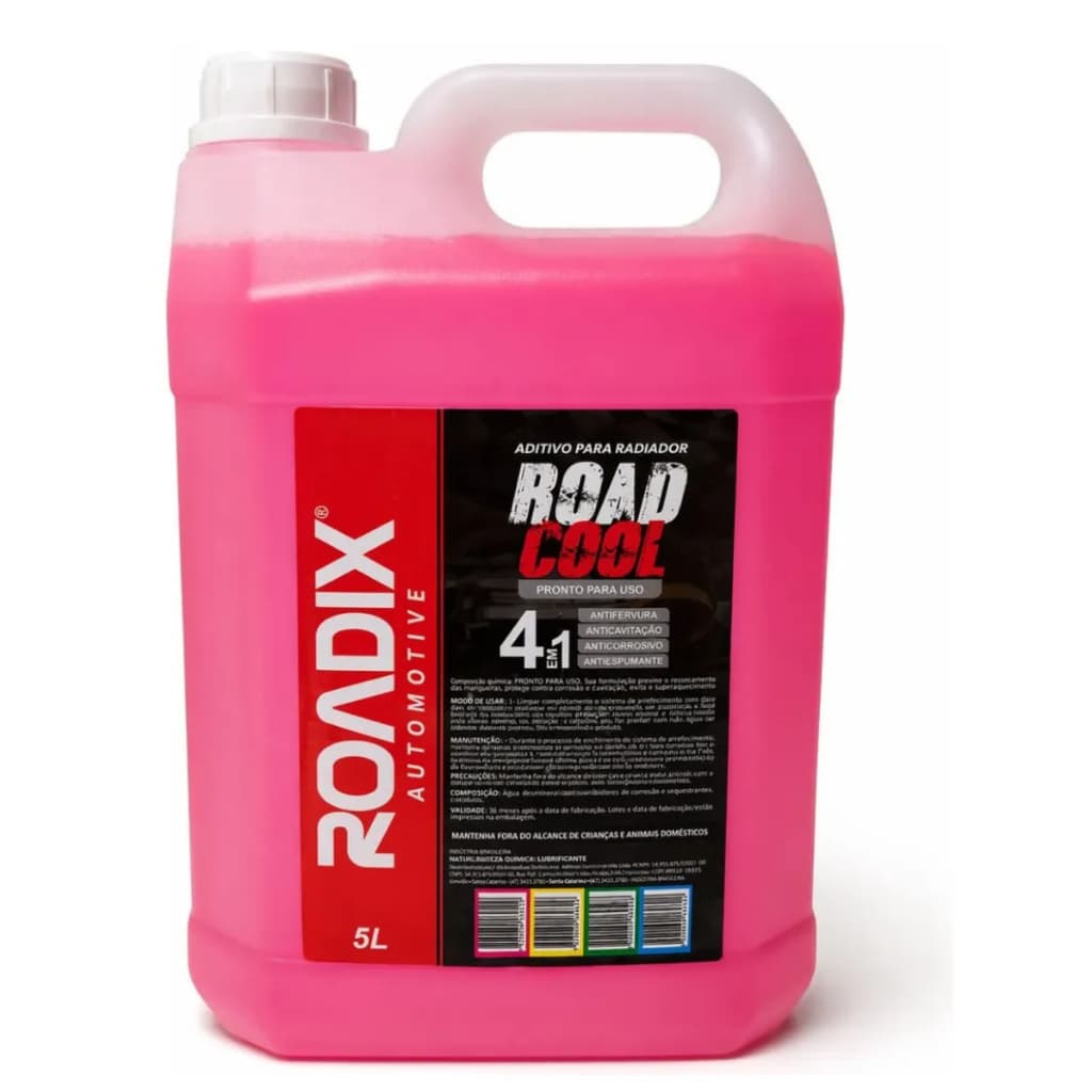 Aditivo Diluído para Radiador Pronto para o Uso Roadix 5 Litros