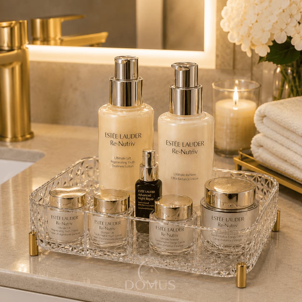 Caixa de armazenamento Acrílico Organizador de Maquiagem Cosméticos Perfumes Cesto Transparente Luxo