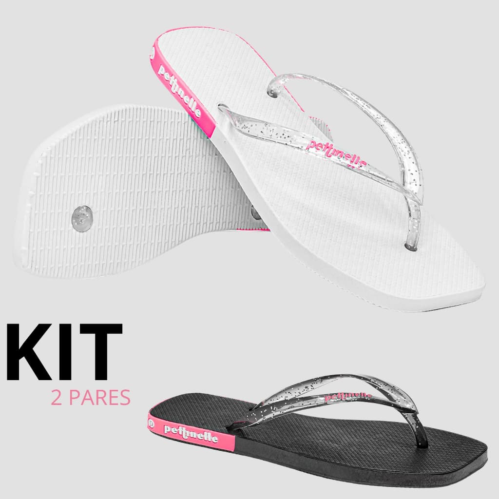 Kit Chinelos Femininos Traserinha Simples Leve Confortável