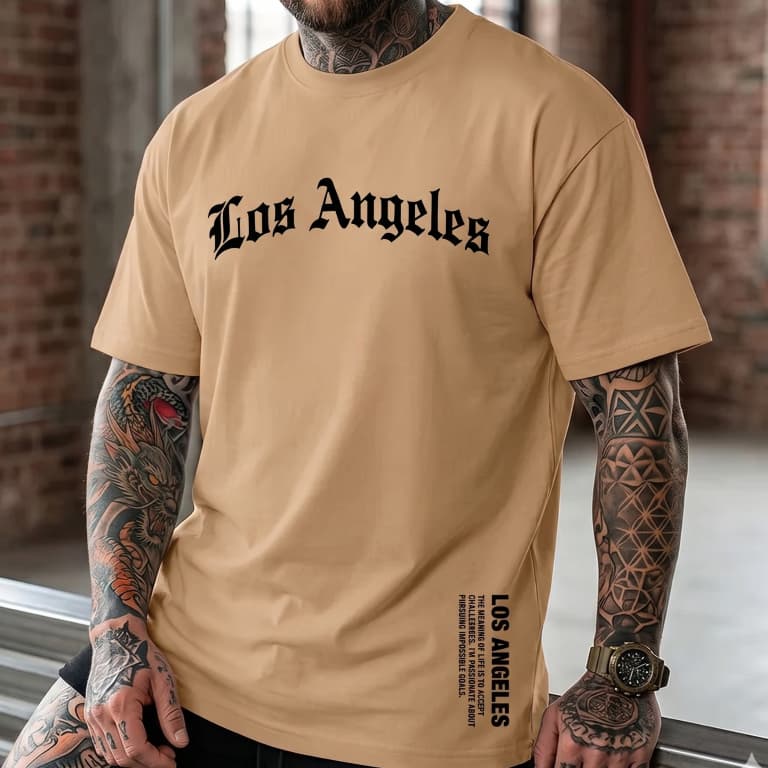 Camiseta Los Angeles Camisa Masculina Estampada Premium 100% Algodao