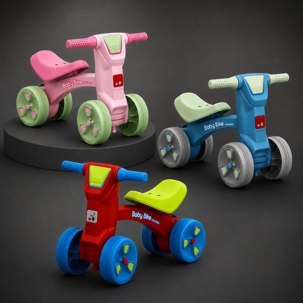Baby Bike Equilibrio Motinha Rosa - Bandeirante