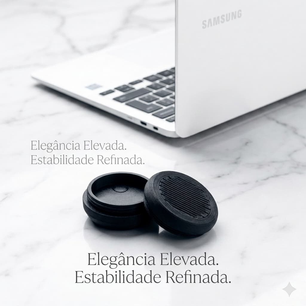 Kit Borrachas Base Notebook Samsung NP350 TPU Antiderrapante - Preto