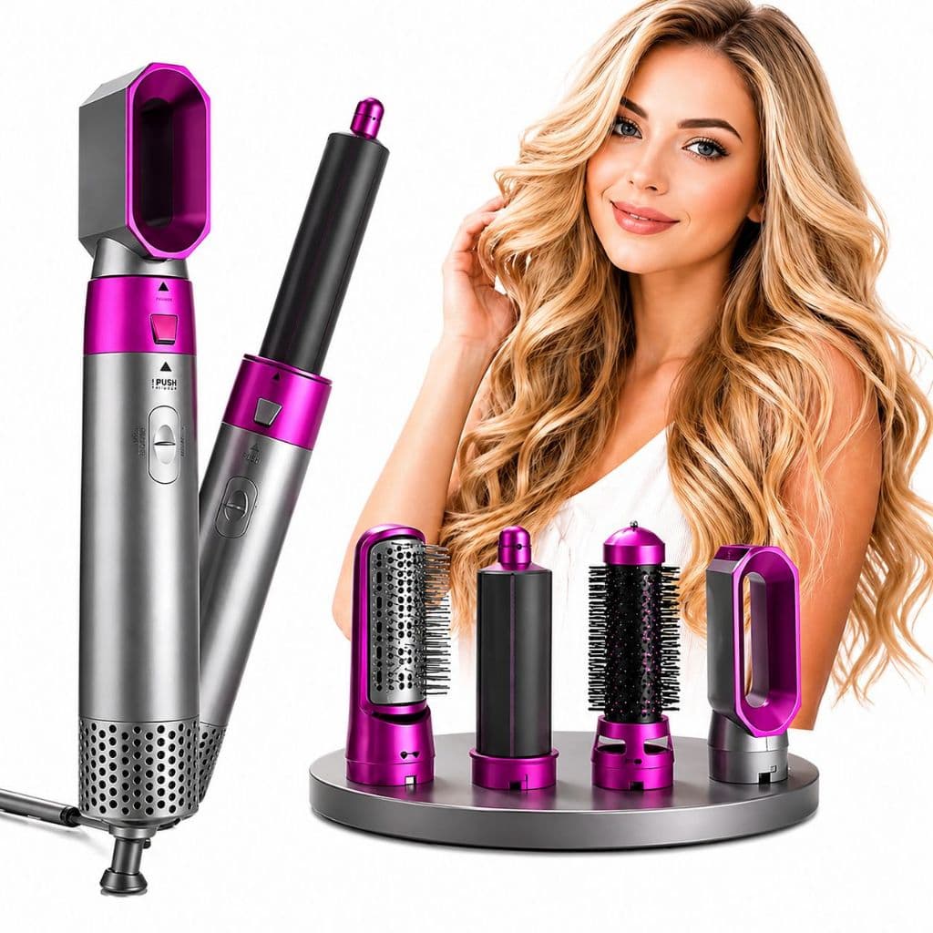 5 Em 1 Secador De Cabelo Escova Alisadora Modeladora 110v
