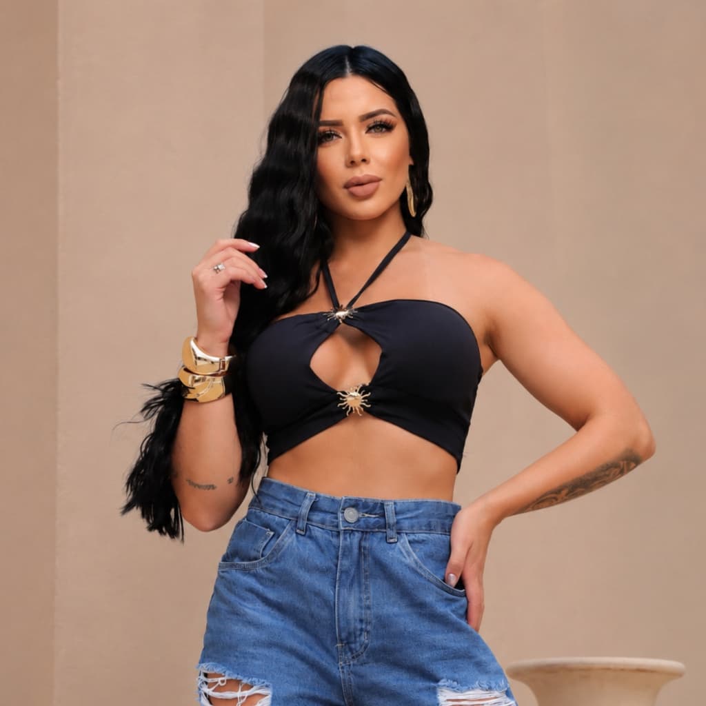 Cropped Feminino Moda Blogueira com Caimento Elegante e Moderno