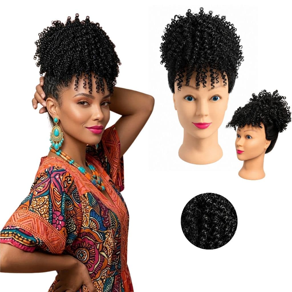 Coque Afro Puff Belinda Cacheado Volume Estilo E Praticidade
