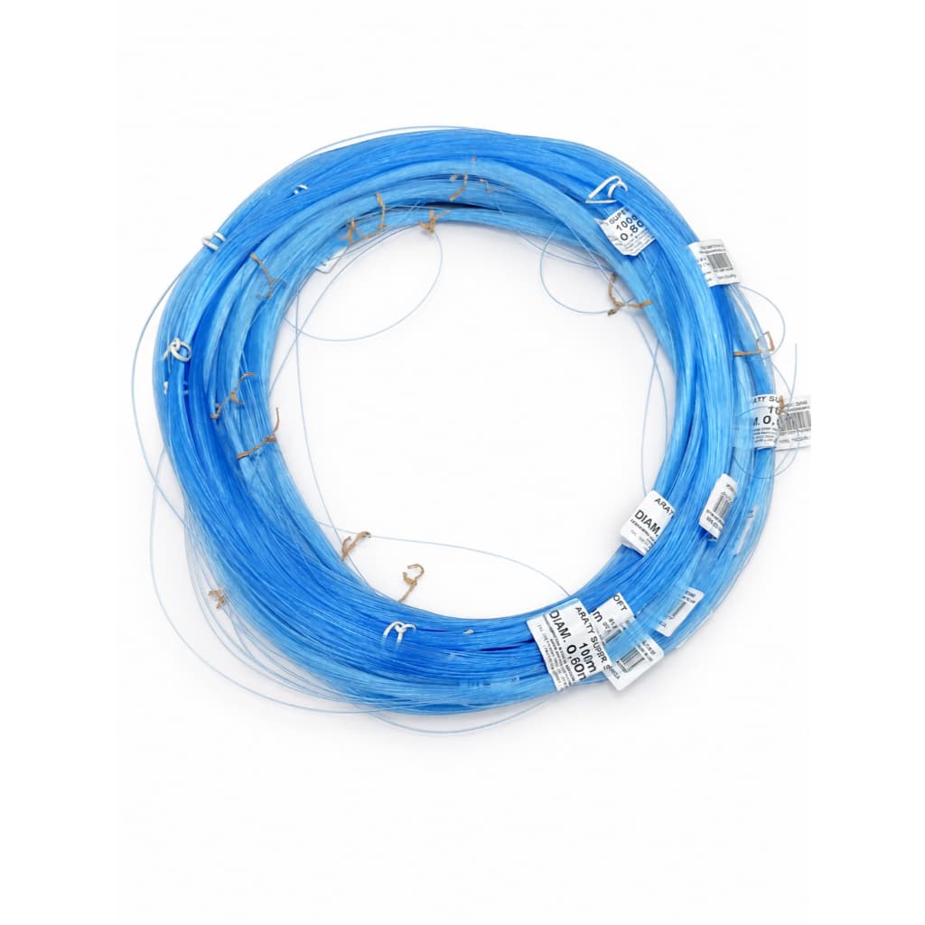 Linha de Pesca Meada 0,80mm Super Soft 100Mts Poliamida Nylon Araty Suprema Anti-UV Nylon Azul
