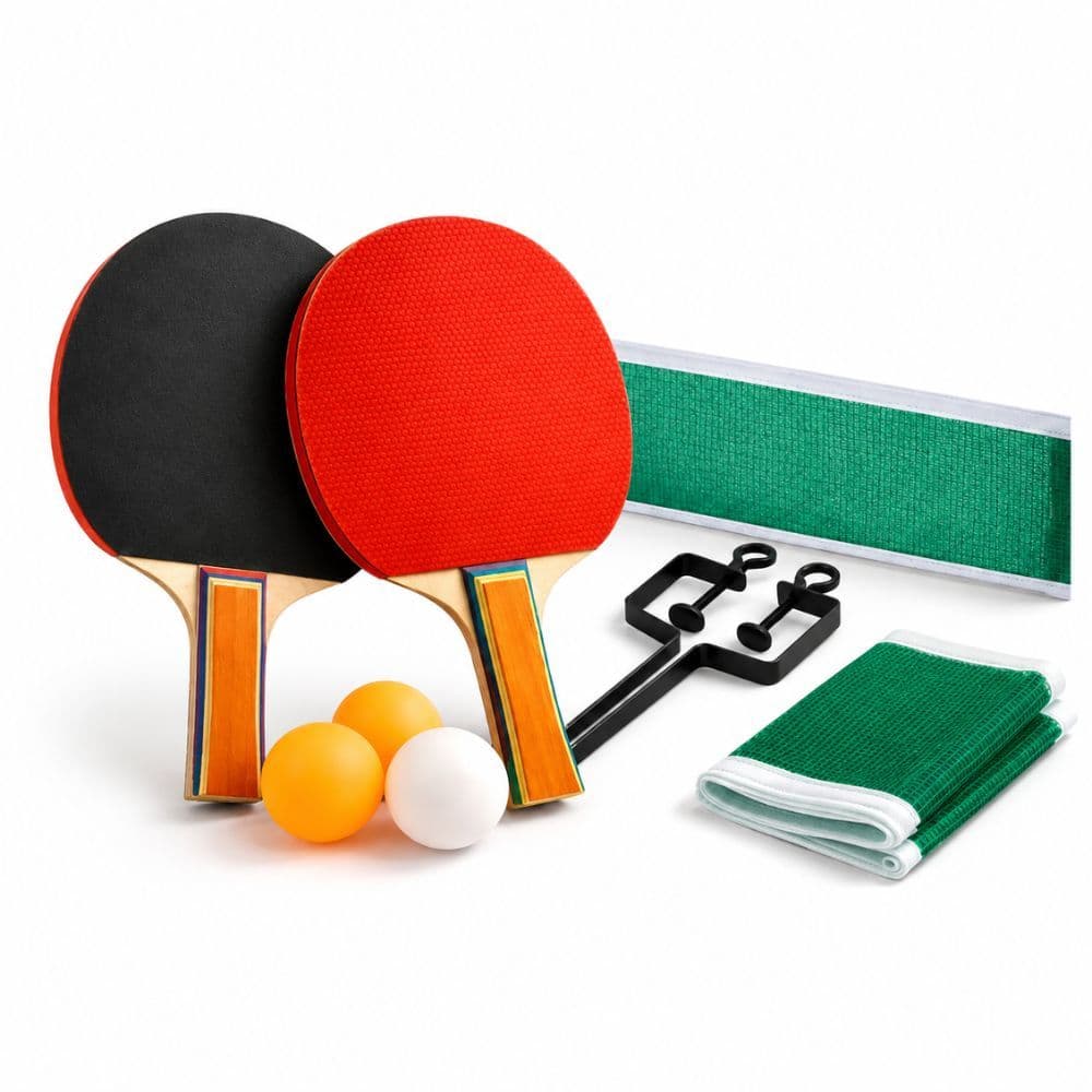 Kit Ping Pong Tenis De Mesa 2 Raquetes 3 Bolas Suporte Rede Profissional