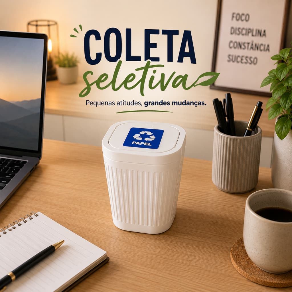 Mini Lixeira de Mesa Coleta Seletiva – Pequenas Atitudes Que Transformam o Planeta!