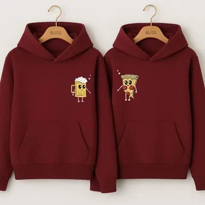 Conjuntos De Moletom Casal Canguru Blusa De Frio Personalizado Namorados Com Capuz