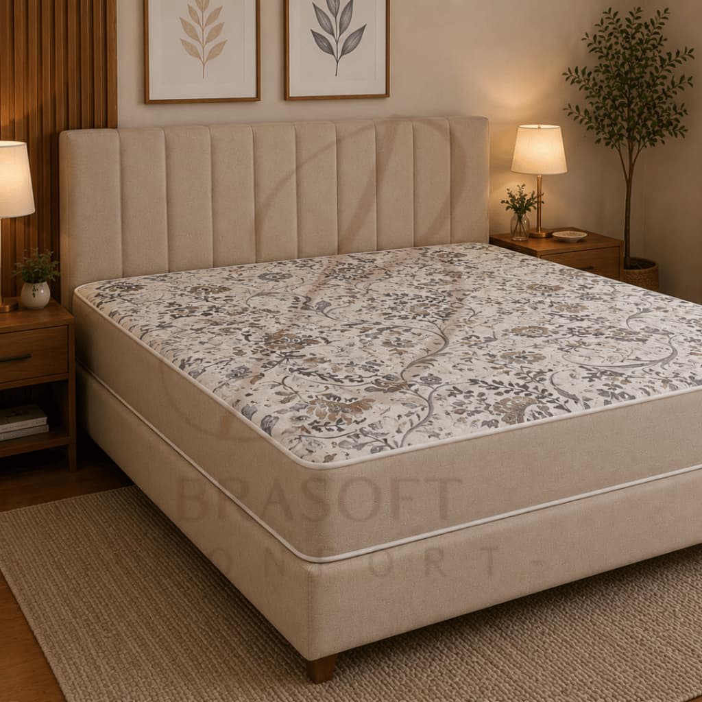 Colchão Casal Semi Ortopédico 14cm e 17cm Pillow Top Espuma D33 Confortável Antialérgico