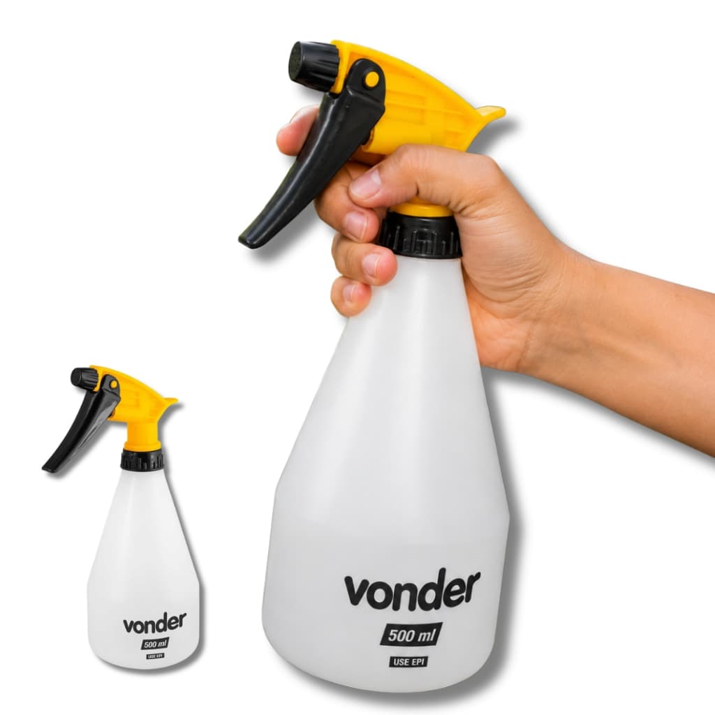 Borrifador Manual Pulverizador Vonder 500ml Regulável em Spray Jato para Jardim Faxina Estética