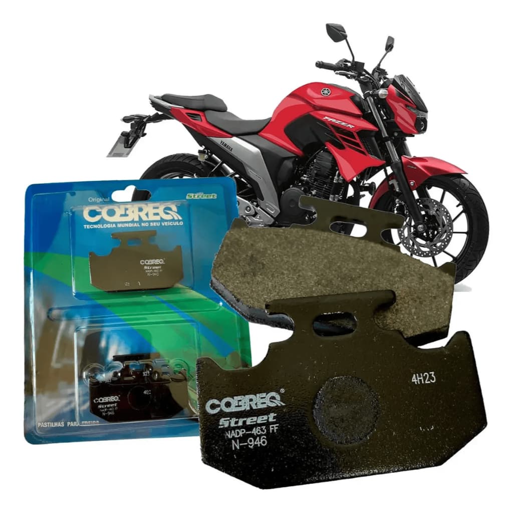 Pastilha Freio Traseiro Yamaha FZ25 Fazer 250 2022 a 2026 Original Cobreq