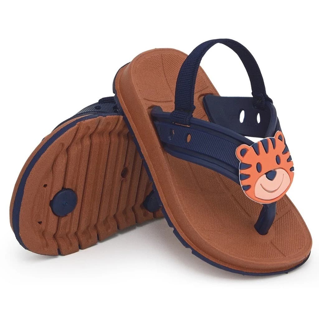 Sandália Chinelo Infantil Bebê Masculino Menino Confortável Elástico Leve Macio Antiderrapante Primeiros Passos Fofo