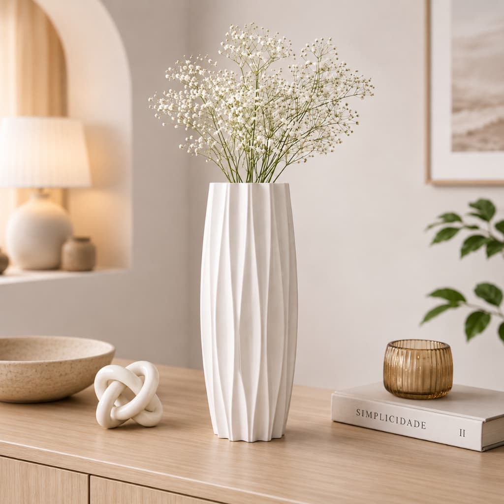 Vaso Decorativo Moderno Elegante Minimalista Premium para Sala Aparador Mesa e Escritório