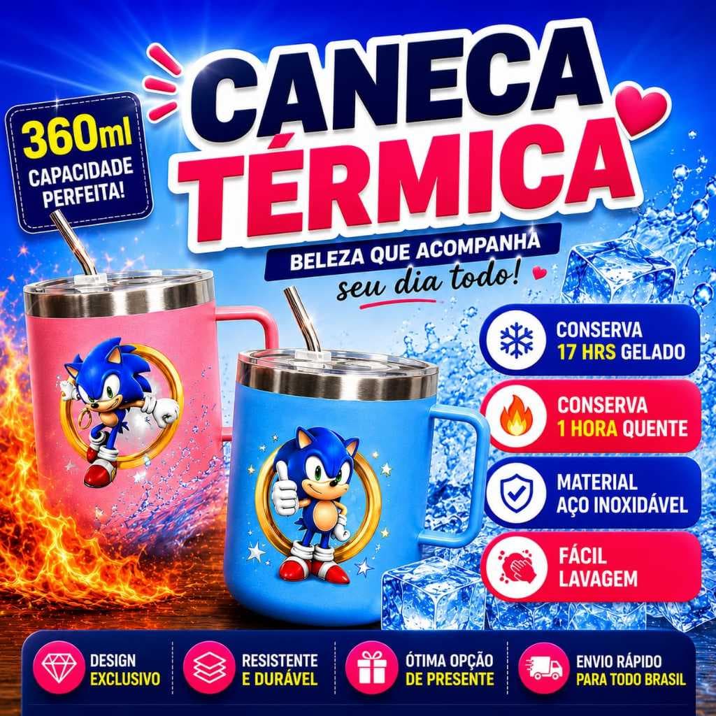 CANECA TÉRMICA PERSONALIZADA EM DTF UV DESENHOS INFANTIS DIVERSOS CONSERVA GELADO QUENTE STITCH FRIO