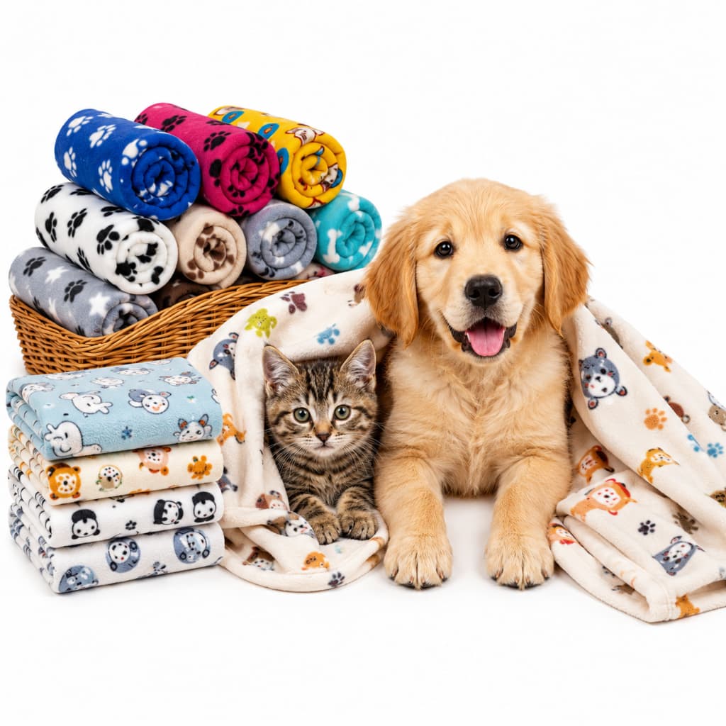 Kit 5 Mantas Soft Pet Cobertor Para Cães E Gatos