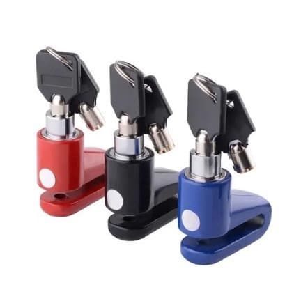 Trava Cadeado Para Disco de Freio Anti Furto Para Moto, Bicicleta e Moto Elétrica Universal 2 Chaves