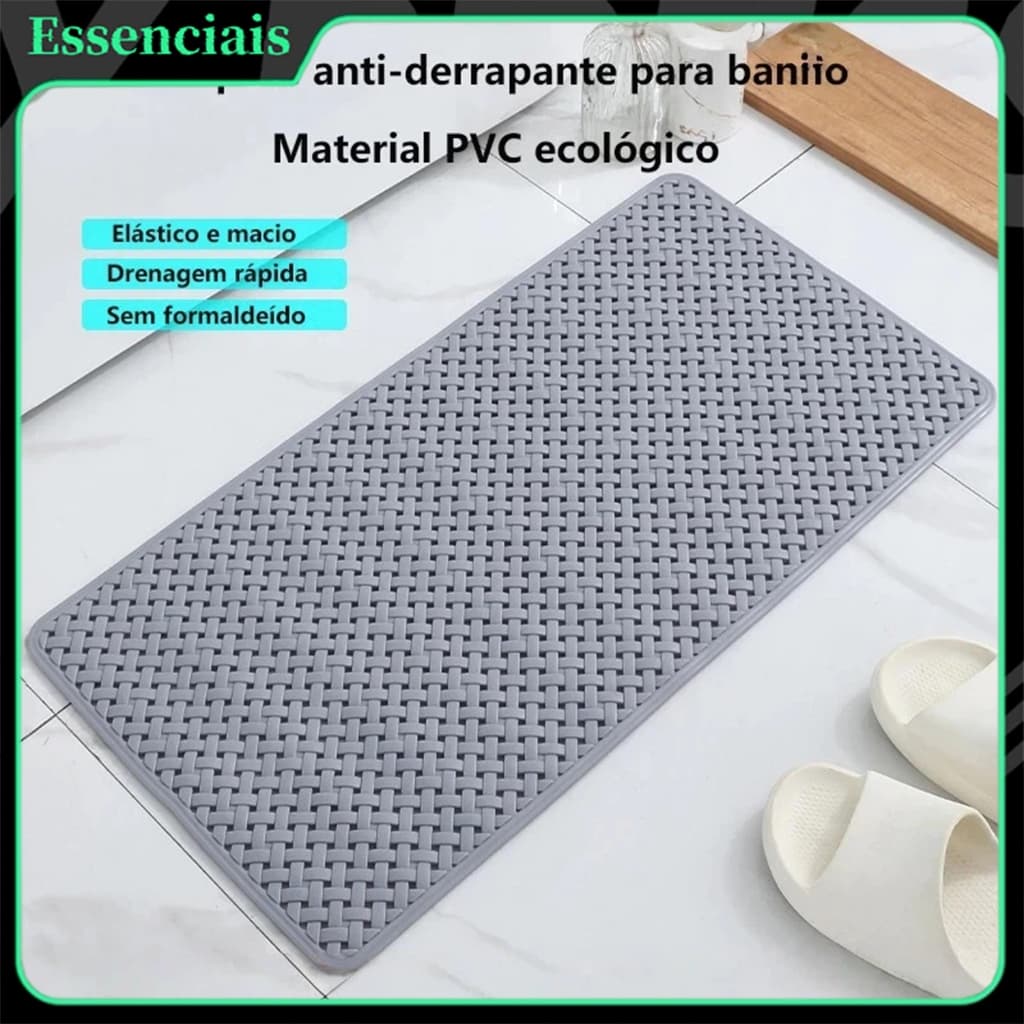 Shower mat - Massage, Massaging - Non-slip with suction cup and quick drainage - 36x70 CM