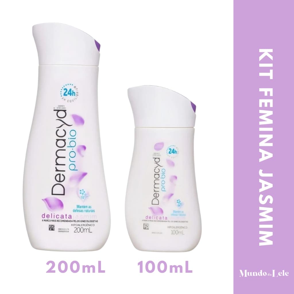 Kit Sabonete Liquido Dermacyd Delicata de Jasmim 200ml + 100ml