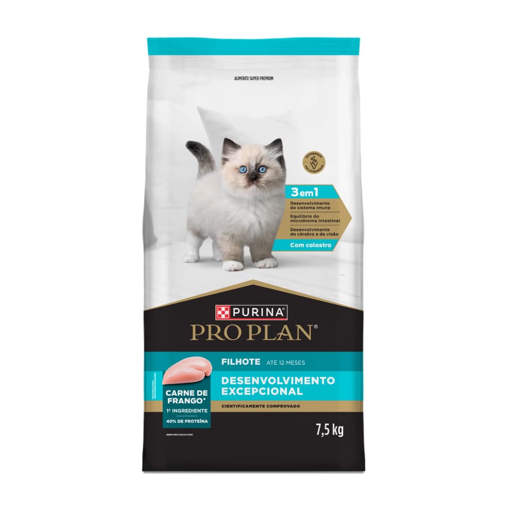 Pro Plan Ração Desenvolvimento Excepcional Gatos - Filhotes Frango 7,5kg