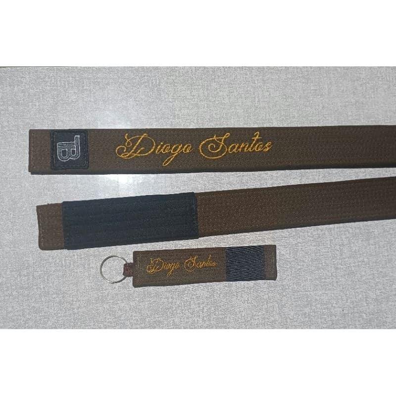 FAIXA MARROM JIU-JITSU PERSONALIZADA (LEIA A DESCRIÇÃO).
