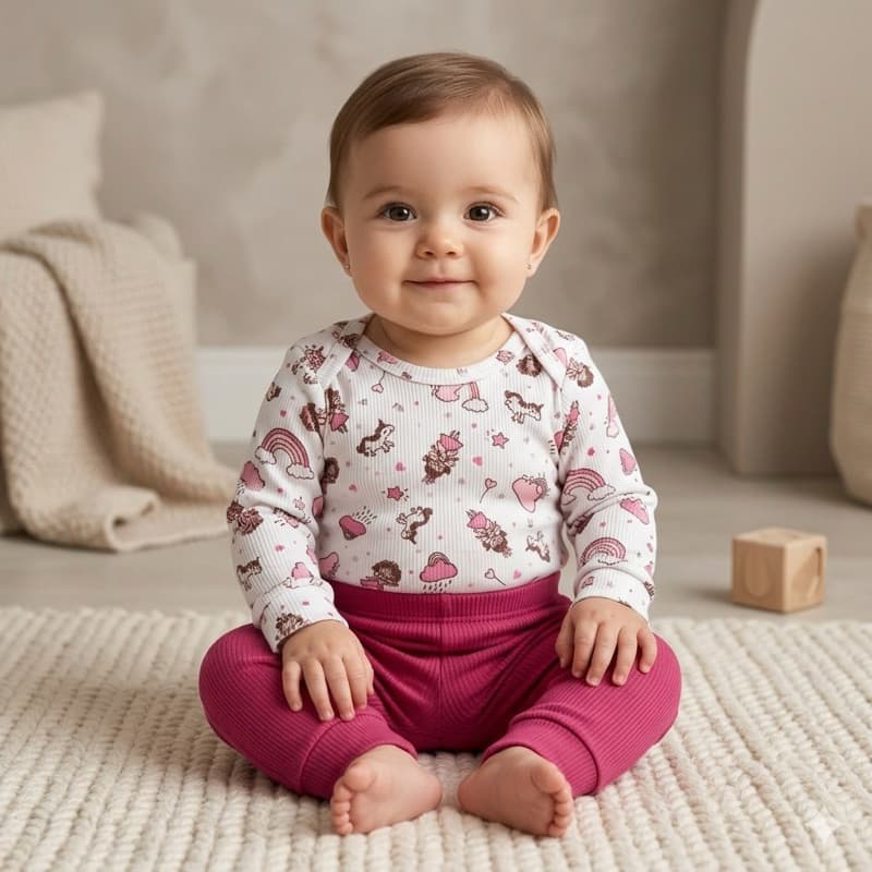 Conjunto Body Estampado Calça Feminino Infantil