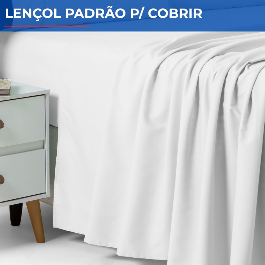 Lençol Padrão Avulso Para Cobrir Micropercal 600 Fios Toque Acetinado Varias Cores