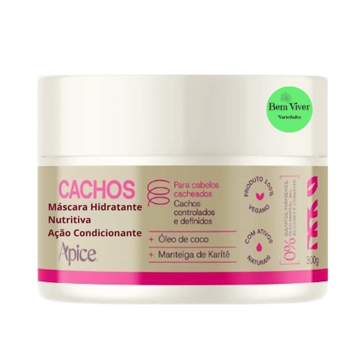 Mascara Cachos Apse Hidratação Nutrição Para Cabelo - 300g