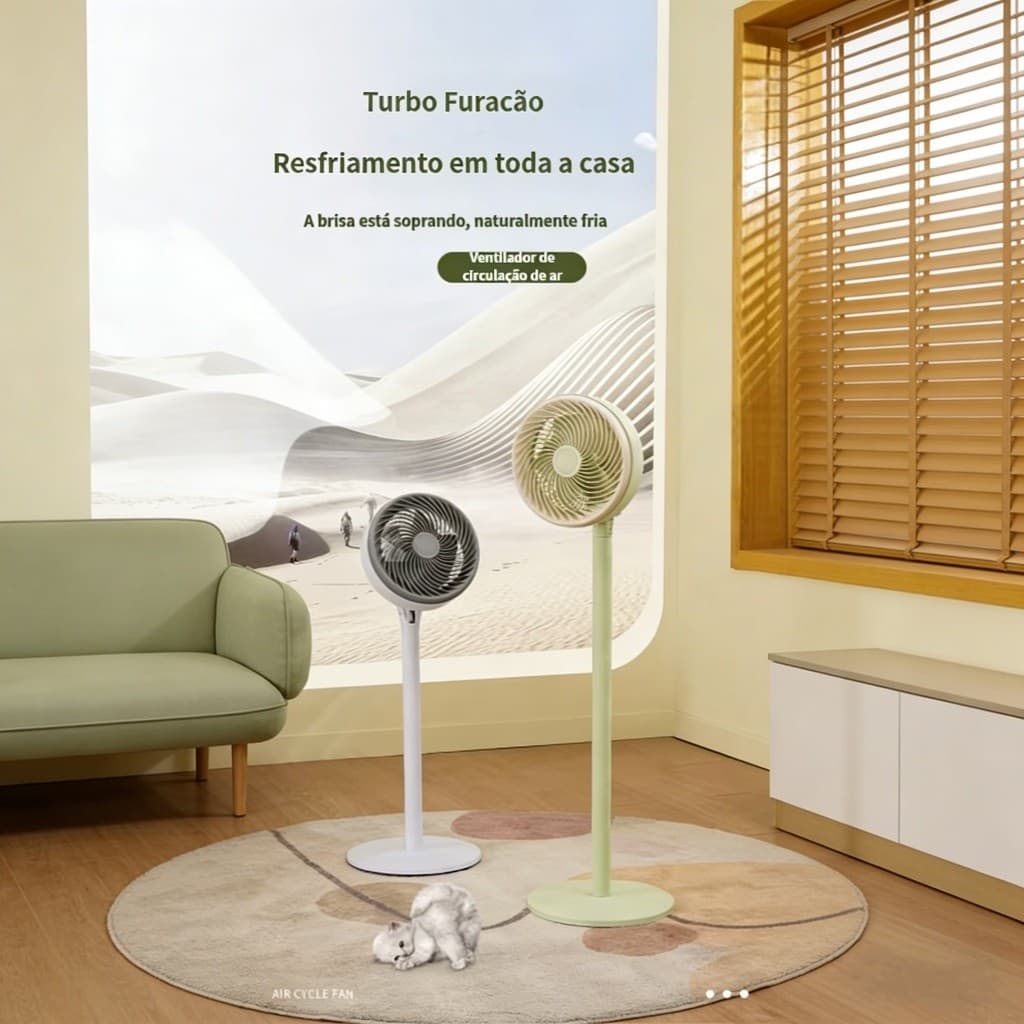 Portable Fan Adjustable Height with 5 Propellers 110/220 3 Speeds