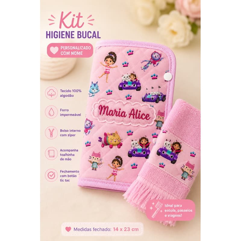 Porta escova de dentes/necessaire/bolsinha higiene bucal