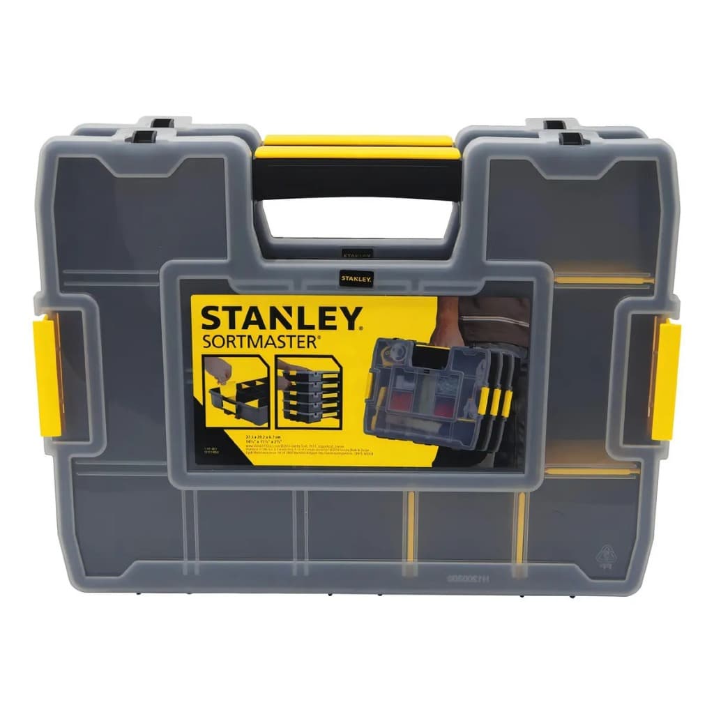 Caixa Organizadora Stanley SortMaster Junor STST14022 com 14 Divisórias Ajustáveis