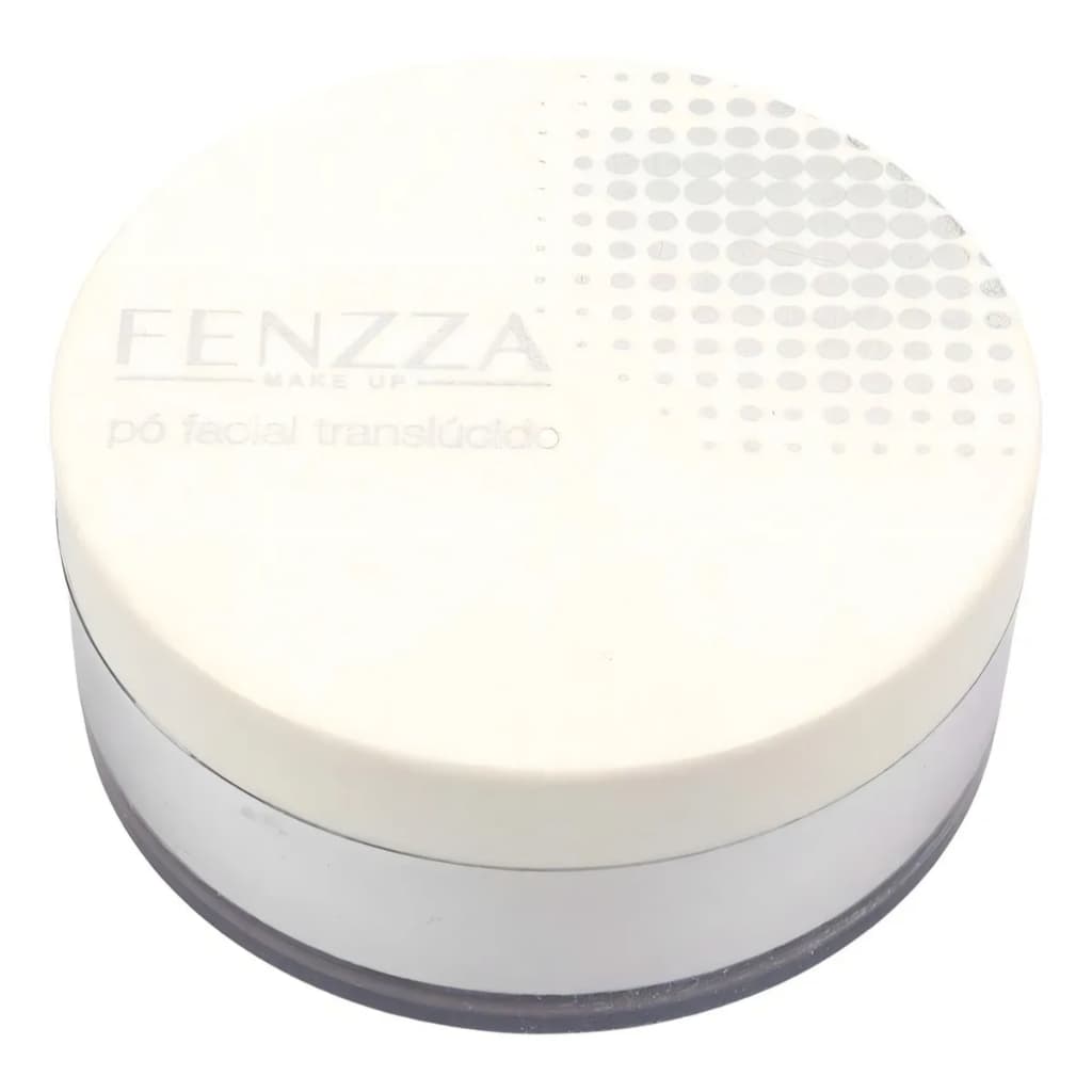 Pó Base Translúcido Facial Solto Fenzza Selar Maquiagem Branco