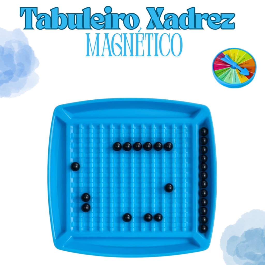 Jogo De Xadrez Magnético Tabuleiro Portátil Pedras Magnéticas Educativas