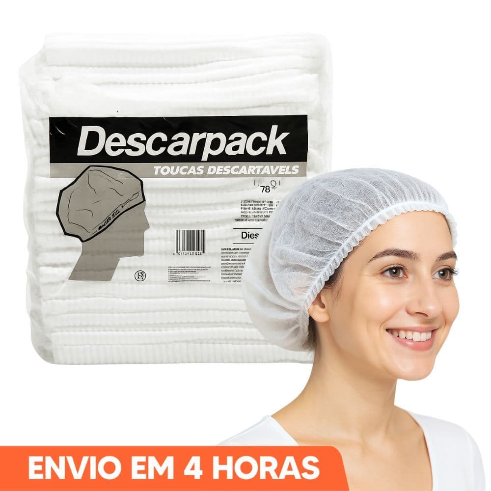 Touca Descartavel Tnt Com Elastico Branca Descarpack