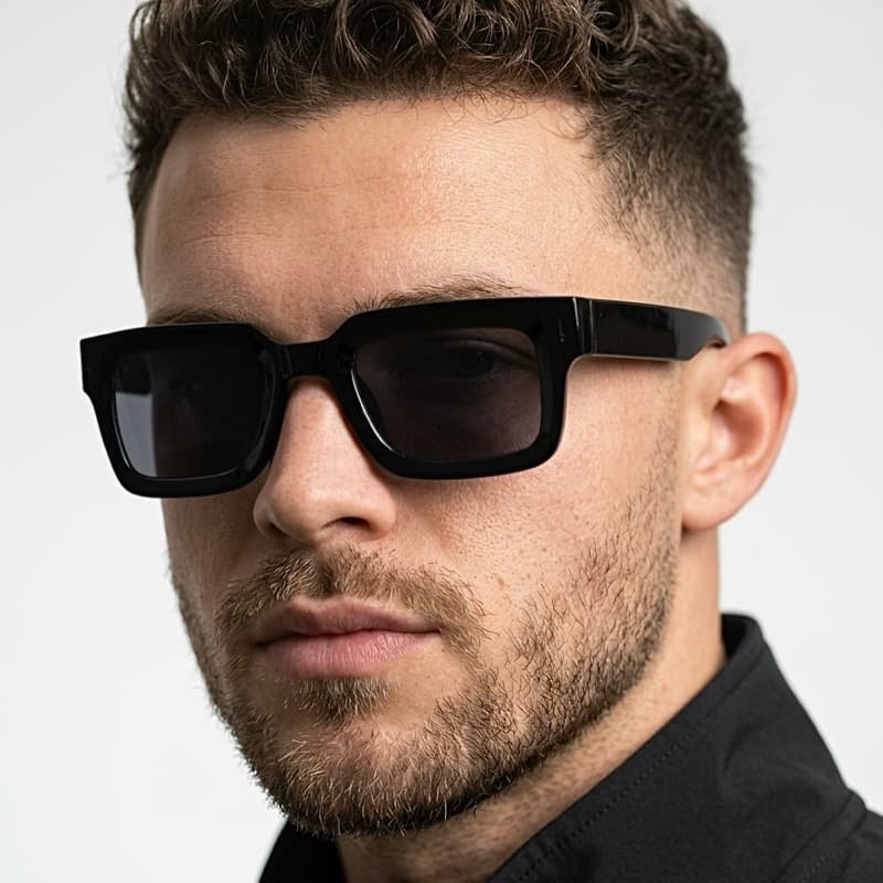 Óculos de Sol Quadrado Retro Unissex Tendência Premium Com Proteção UV400 Estilo Urbano Casual Esporte