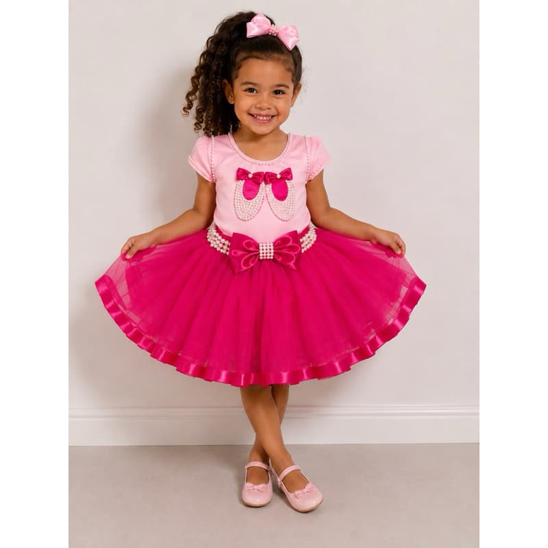 Fantasia bailarina tutu pink Collant com tutu personalizado festa aniversário ballet