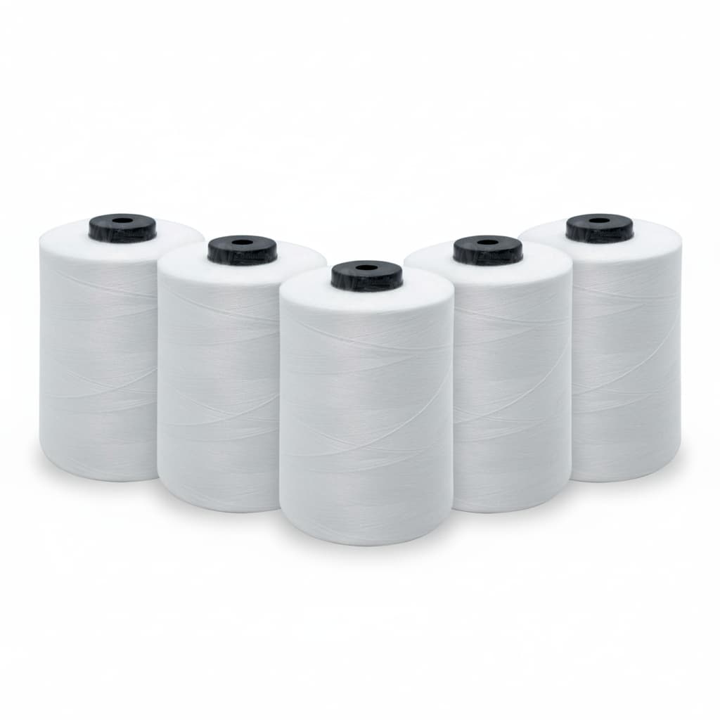 Linha De Costura 10.000 Jardas Branca ou Preta Fio 120