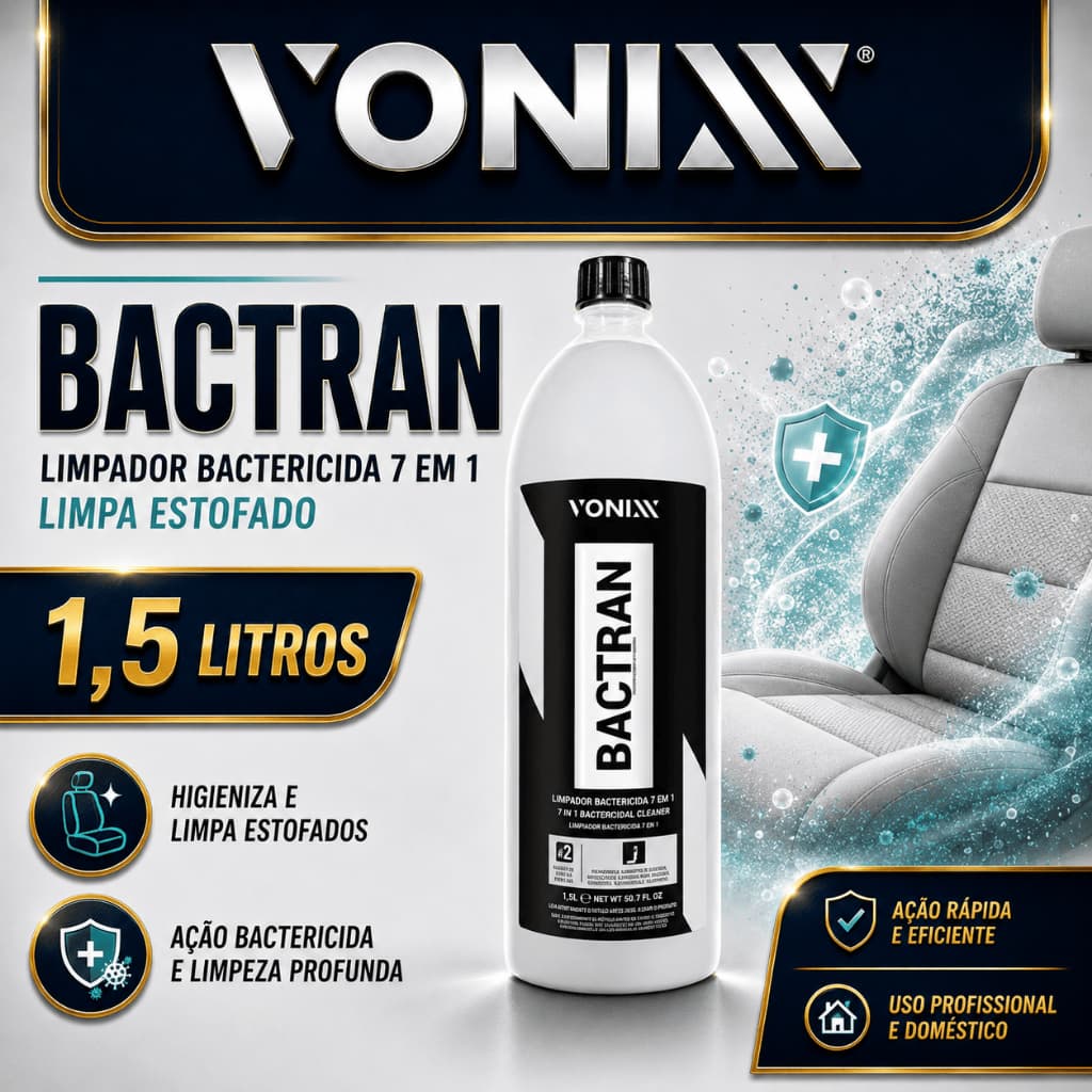 BACTRAN 1,5 LITROS LIMPADOR BACTERICIDA 7 EM 1 LIMPA ESTOFADO