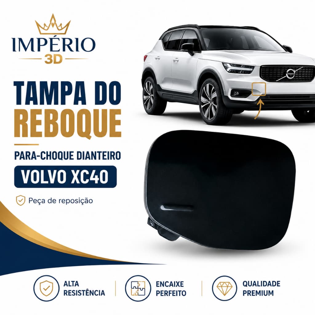 Tampa Reboque Dianteiro Volvo Xc40 2018 2019 2020 2021 2022
