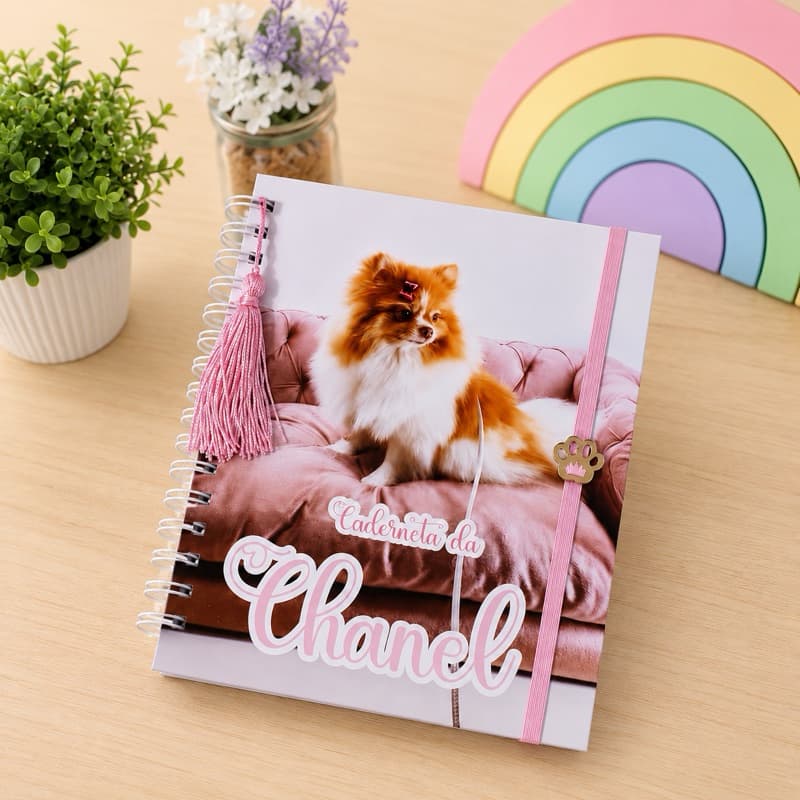 Caderneta Pet Completa com Foto e Divisórias | Cães e Gatos | Carteirinha Pet Personalizada A5