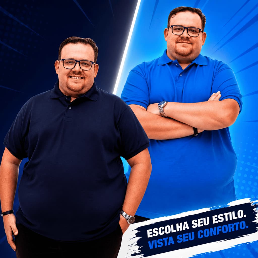 Kit 2 Camisas Polo Masculina Plus Size Piquet Premium Gola Clássica Algodão Confortável Casual