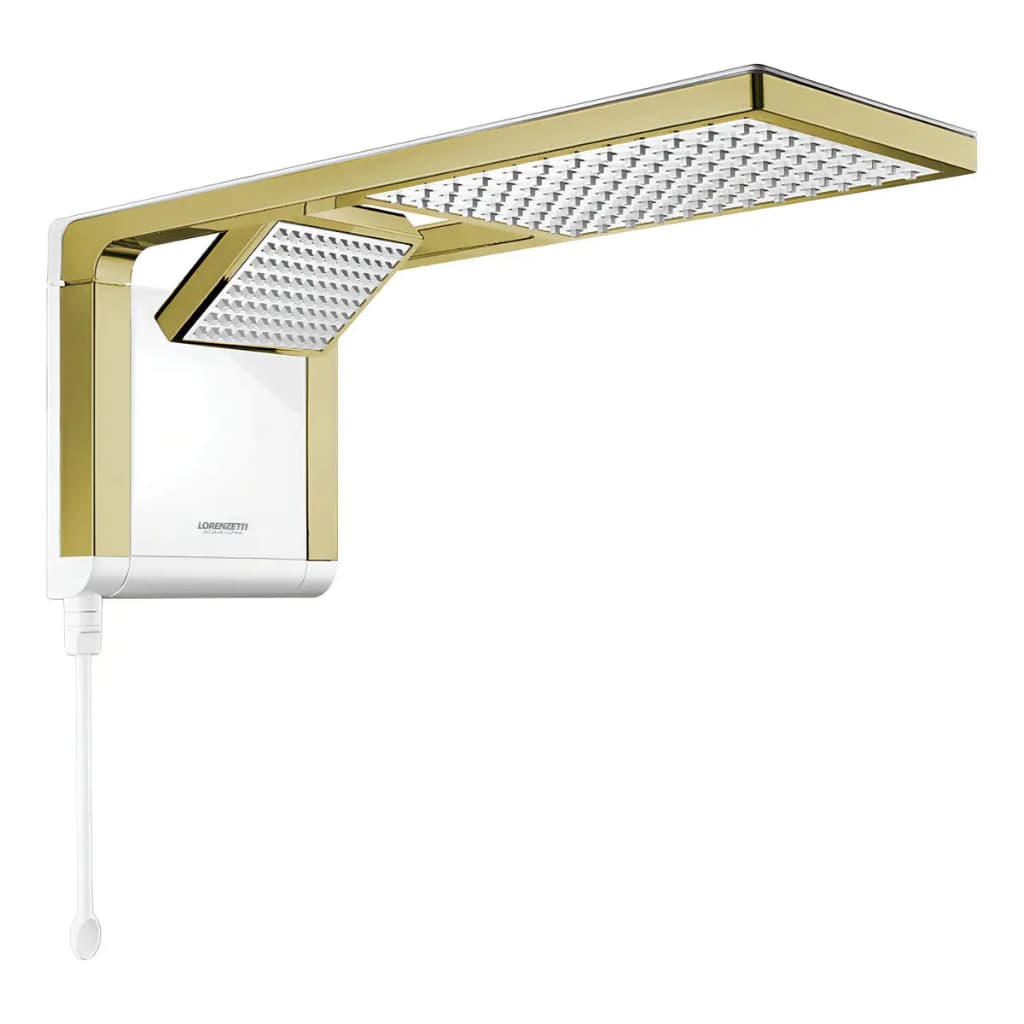 Chuveiro Acqua Duo Ultra Branco/Gold Matte 220V 7800W Lorenzetti