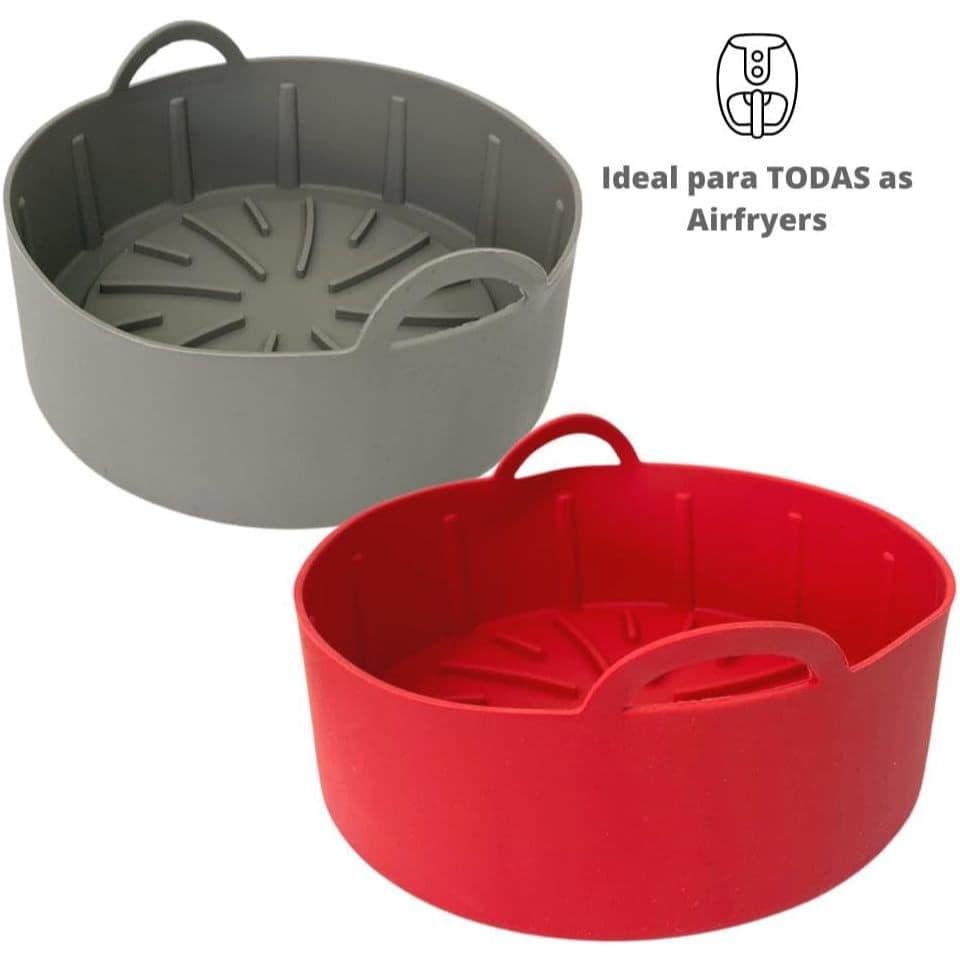 Forma Para Air Fryer De Silicone Antiaderente – Sem Sujeira